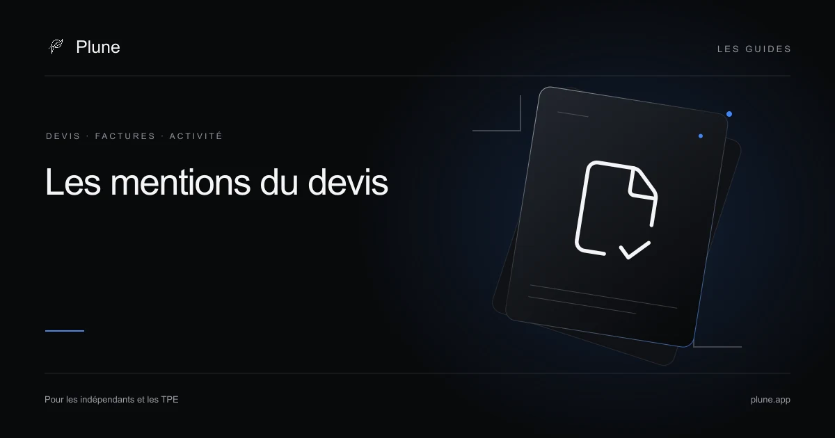 Illustration : les informations d’un devis à vérifier.