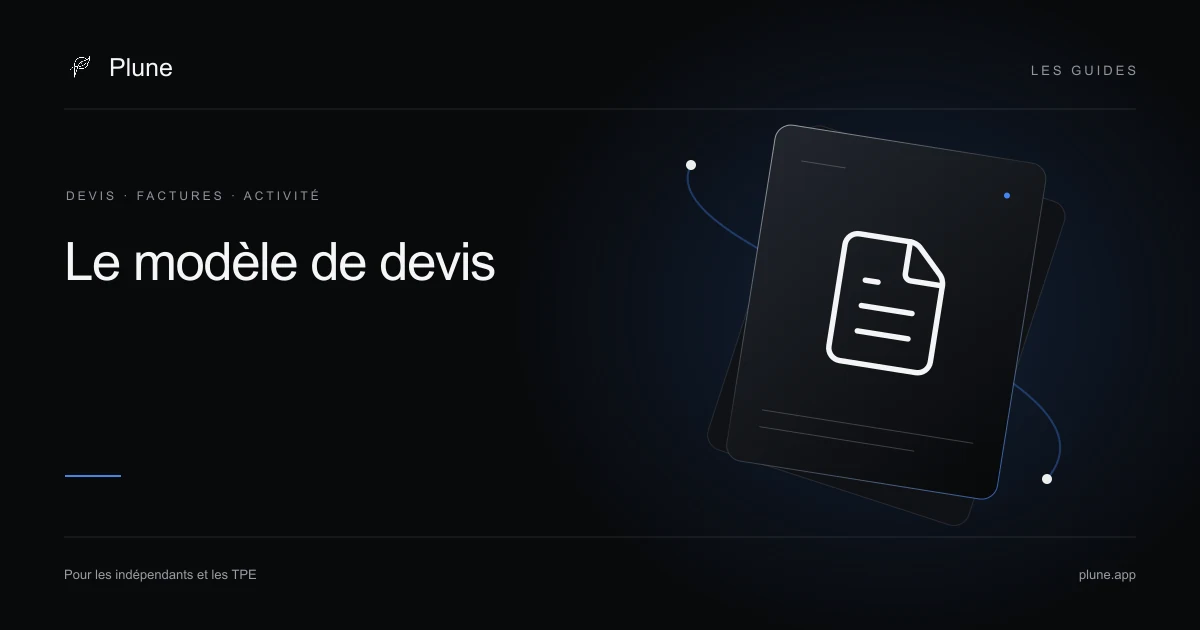 Illustration : les lignes d’un devis à compléter.