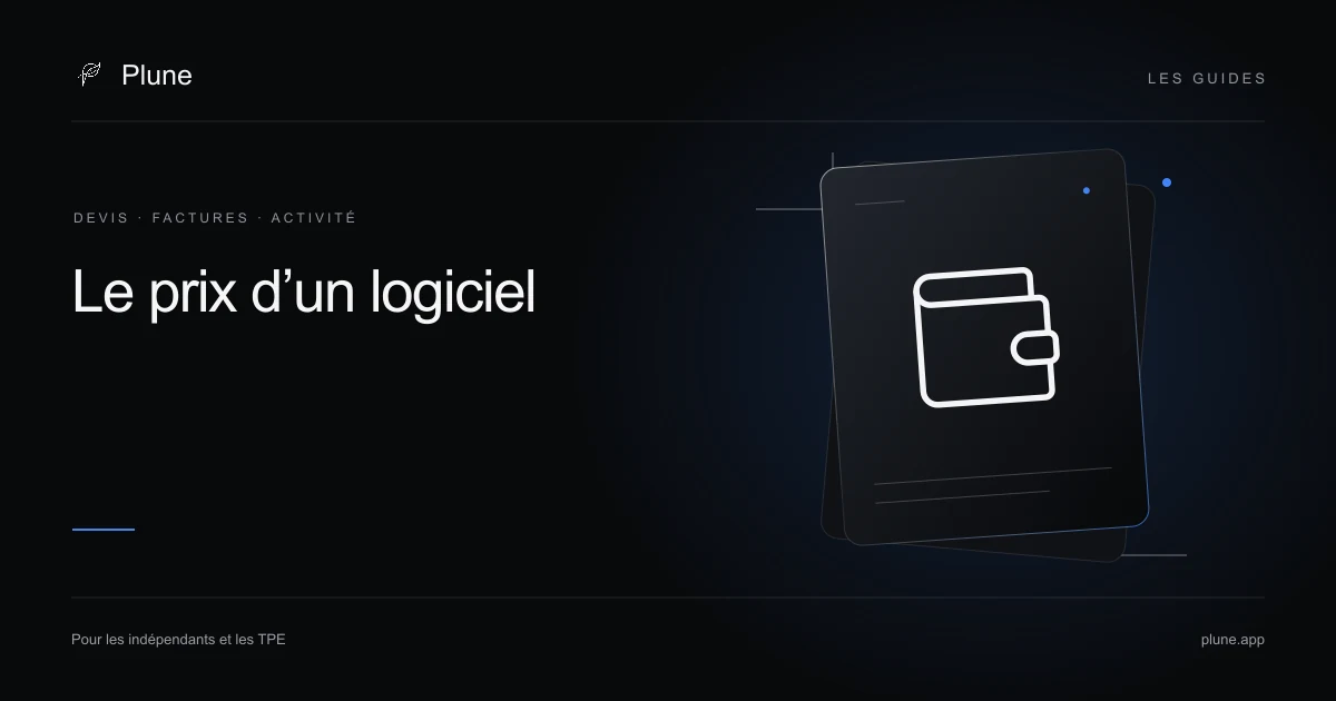 Illustration : le budget d’un logiciel de devis.