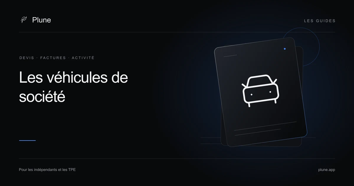 Illustration : un véhicule professionnel et ses taxes.